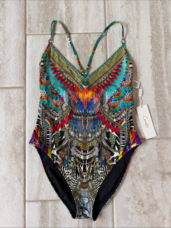 Camilla Other - Camilla Guardians Of The Sun Multicolor V Neck One Piece Swimsuit L
